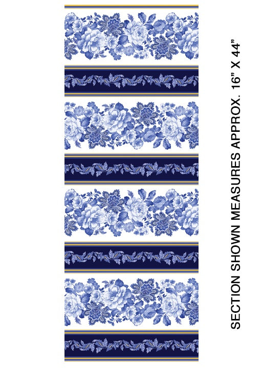 Kansas Studio Maison des Fleurs Belle Fleur Stripe Blue/White