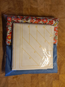 Pineapple Foundation by the Yard Quilt Kit Blue & Coral
