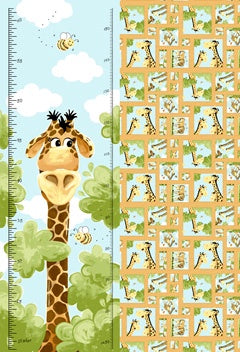 SuzyBee Zoe Giraffe Growth Chart Panel