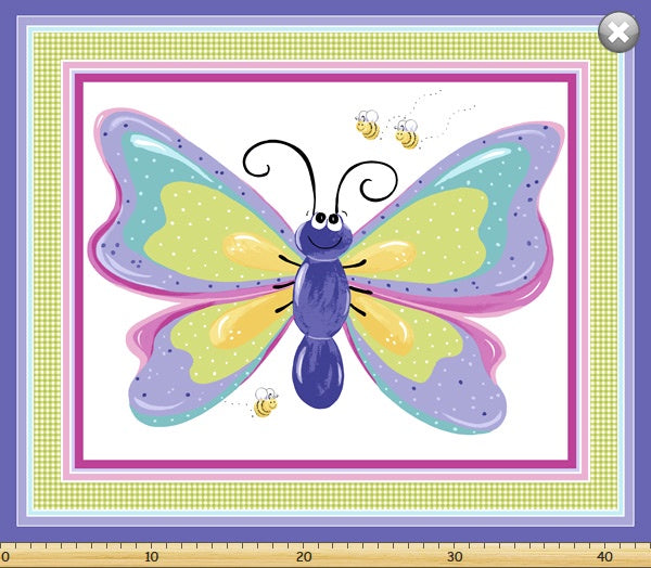 Large Butterfly Panel Purple
