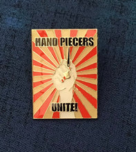 Load image into Gallery viewer, Hand Piecers Unite Enamel Pin