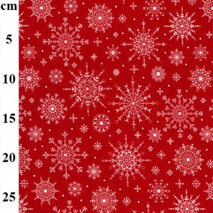 Snowflakes on Red