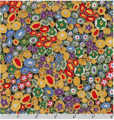 Robert Kaufman Gustav Klimt Pebbles Multi