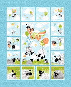 Suzi Bee sheep and balloon panel