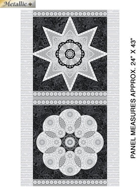 Bernatex Jubilee Ruler Panel Black and Silver